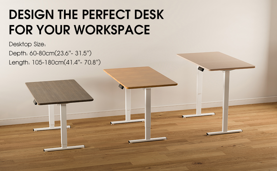 Електричний стіл з регулюванням висоти, металевий каркас з USB-C, пам'ять, антиколізійна система, 2 мотори, білий