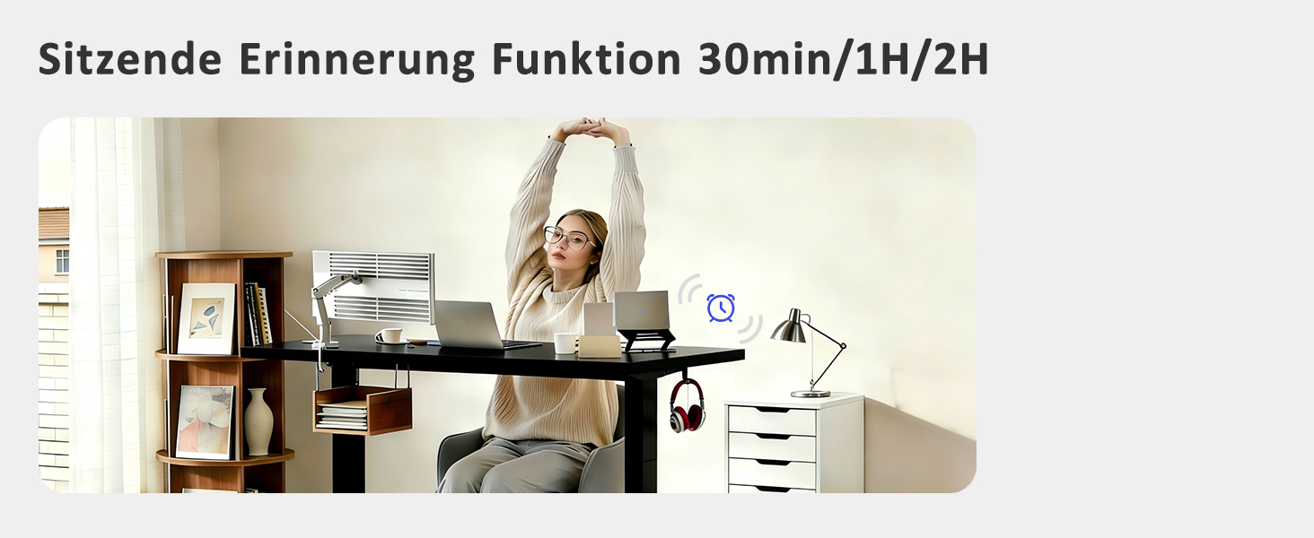 Регульований стіл Homall 200x80 см з USB-портом, електричний, з органайзером для кабелів, пам'ять позицій, для комп'ютера, чорний