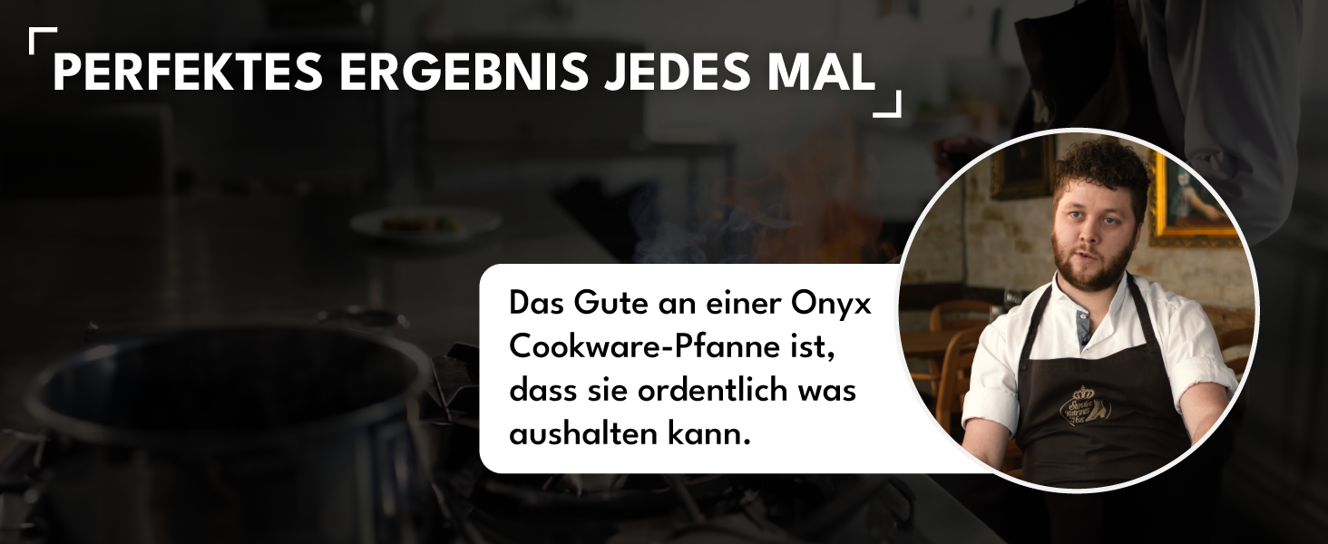 Сотейник Onyx Cookware 26 см, 3.7 л — глибока сковорода для всіх типів плит (включаючи індукцію), антипригарне покриття, сталь/алюміній, до 260°C, без PFAS