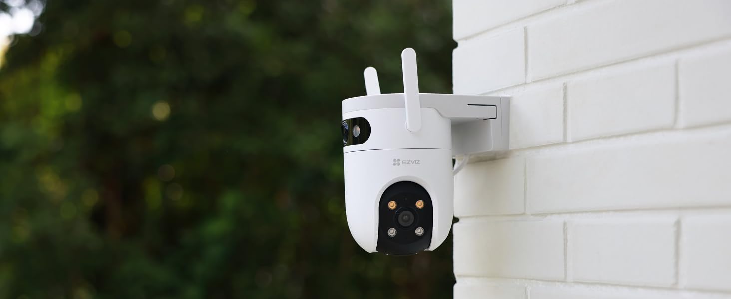 EZVIZ Зовнішня Wi-Fi камера 2K CB3 з акумулятором: бездротова, з нічною зйомкою, розпізнаванням людей/авто, сиреною, прожектором та двостороннім аудіо
