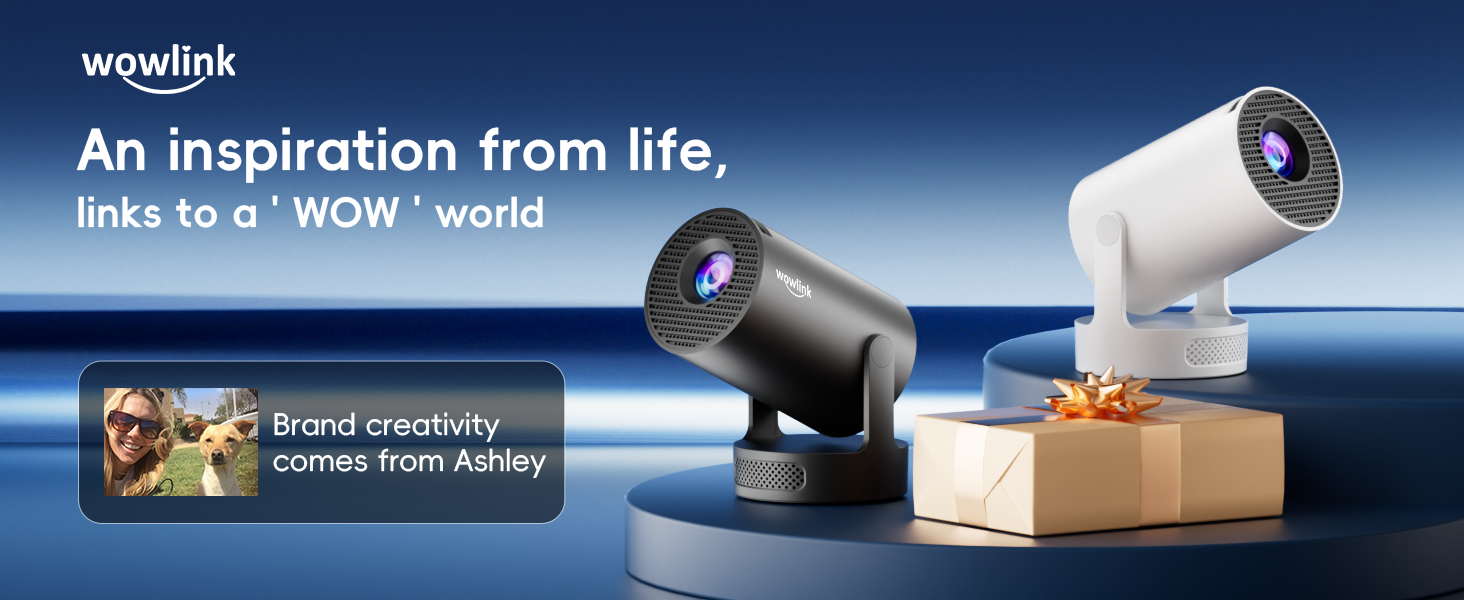 Портативний проєктор Mini Beamer 4K/1080P з WiFi 6, Bluetooth 5.4, Keystone 180°, сумісний з HDMI, TV Stick, Memory Stick, Laptop (Білий)