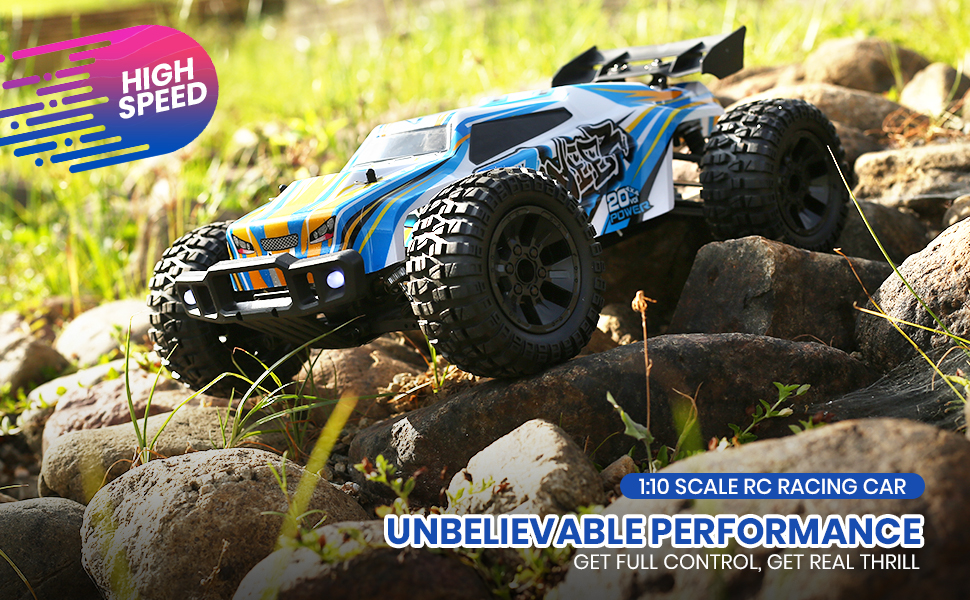 Радіокерований позашляховик DEERC 9205E 1:10 4WD, 48 км/год, 2 акумулятори - іграшка для дітей та дорослих