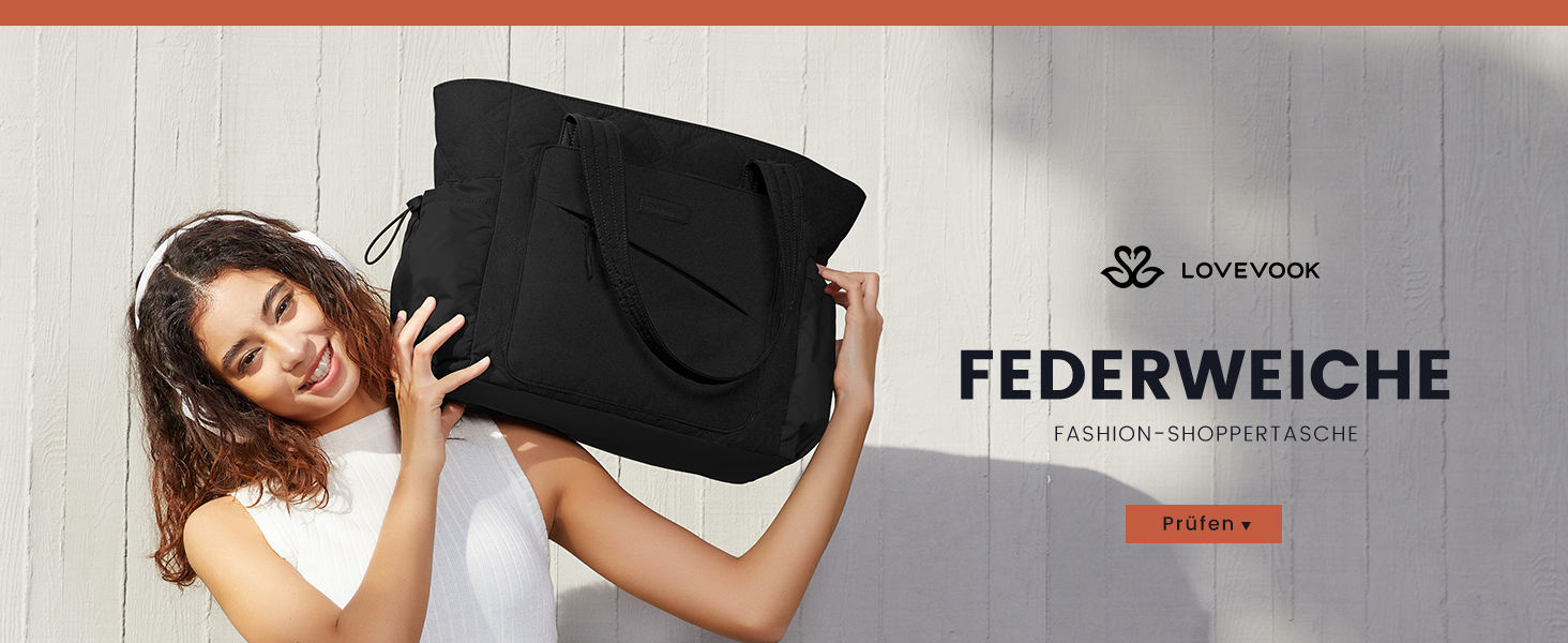 LOVEVOOK Сумка-шоппер для жінок, велика, робоча сумка, торбинка-шоппер, сумка для ноутбука 15,6/17,3 дюйма, сумка для навчання, офісна сумка, сумка для роботи, універсальна чорна сумка LOVEVOOK