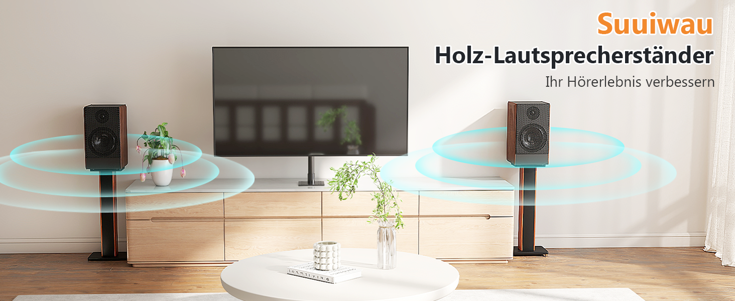 Стійки під колонки Holz Braun Schwarz, 70 см – Преміум стійкі для дому та студії з прихованою проводкою