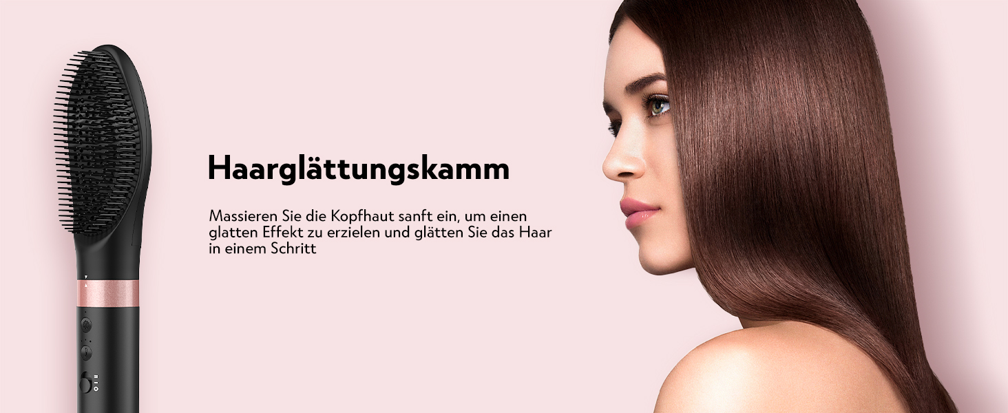 Slopehill Airstyler 5 в 1: Фен-щітка, випрямляч, плойка, для об'єму та укладання волосся (Чорний)