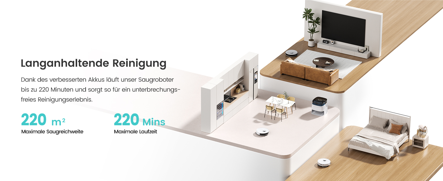 Робот-пилосос LEFANT M3 Gen2 з функцією миття, 12000Pa, автоматичне очищення, LiDAR, розпізнавання килима, керування через додаток Freemove 3.0 та голосове керування, 8 тижнів бездротової роботи