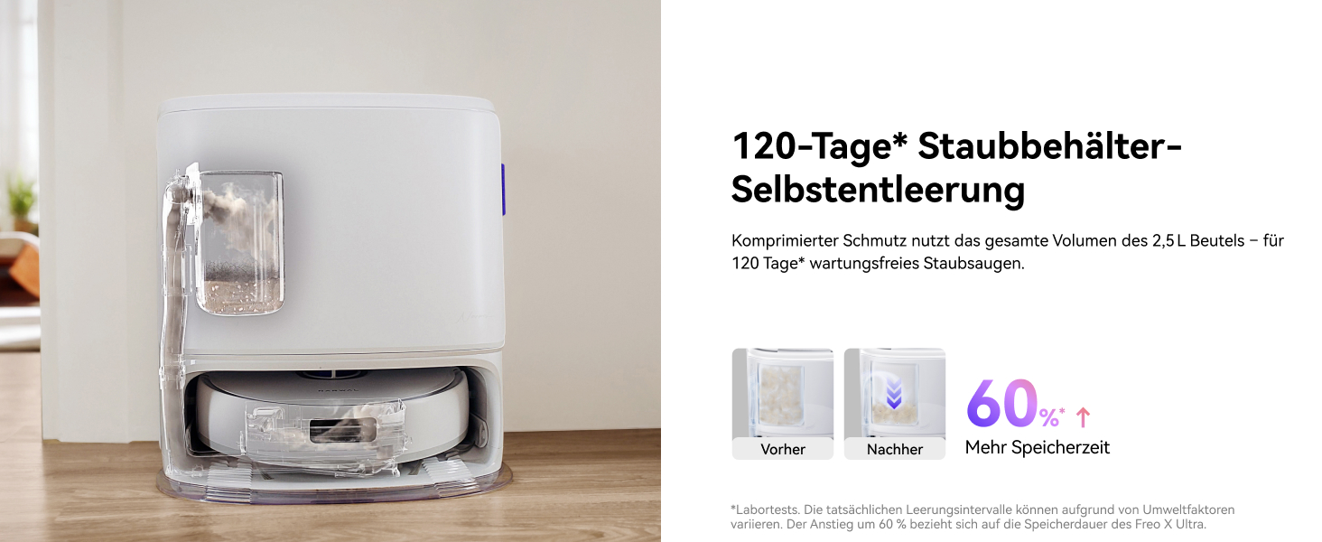 Робот-пилосос NARWAL Freo Z10 з функцією миття підлоги, 15000 Па, гаряча вода 75°C, автопорожнення, уникнення перешкод, антизаплутування для шерсті тварин