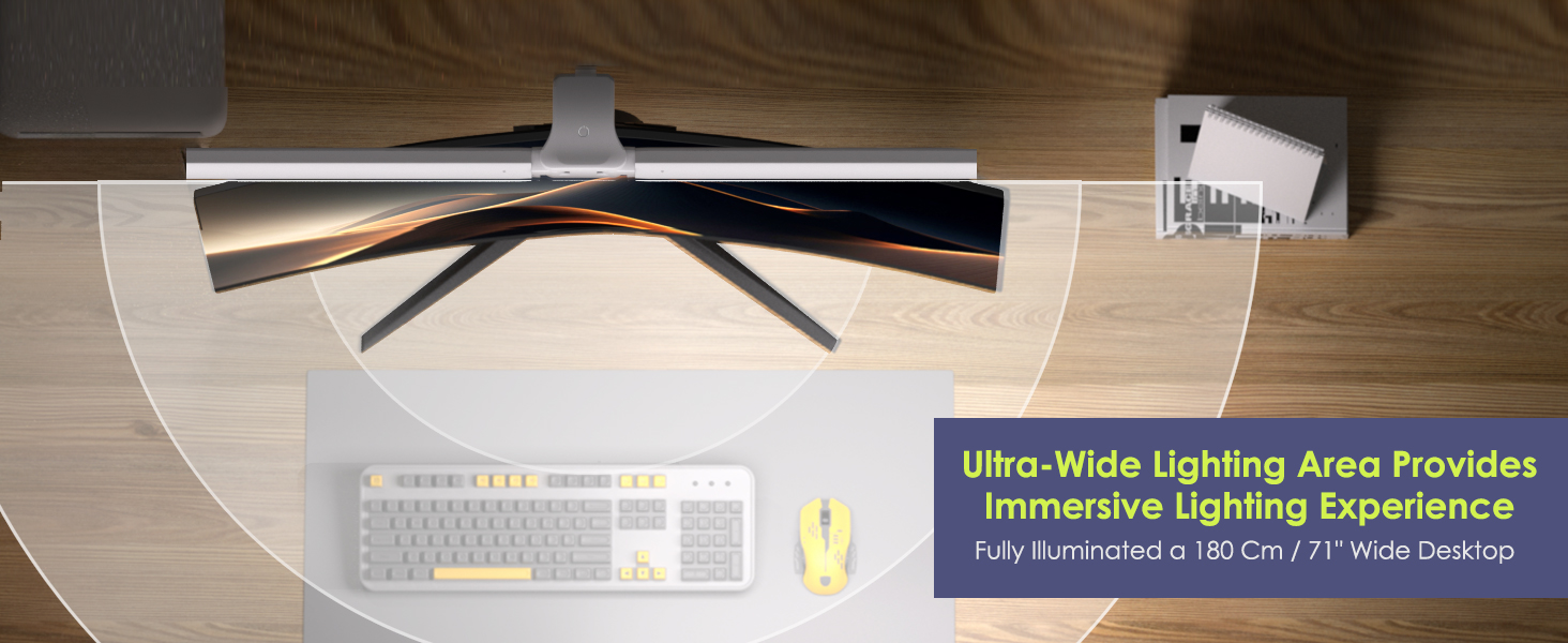 Стіл лампа з двома головками для дітей, захист очей, 16W, 72см, денне світло, диммування, пульт ДУ, лебединий шийка, матовий білий