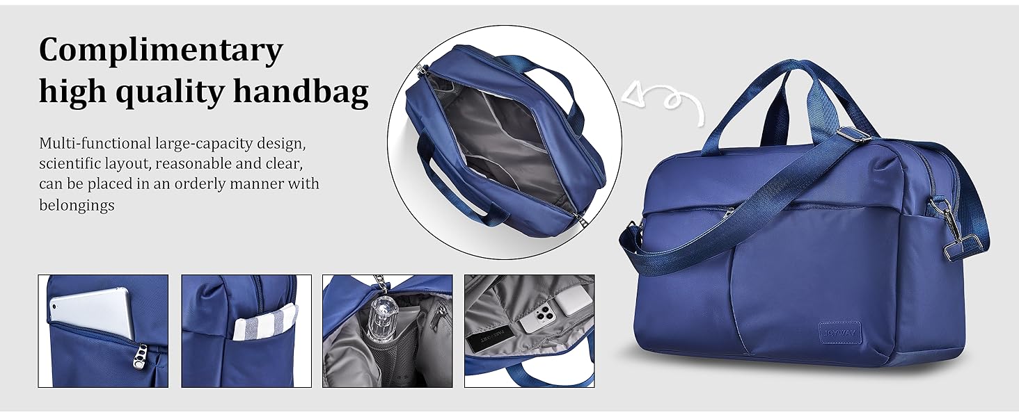 Набір валіз Joyway 4 шт. з жорстким корпусом та TSA-замком, розширюваний, синій колір