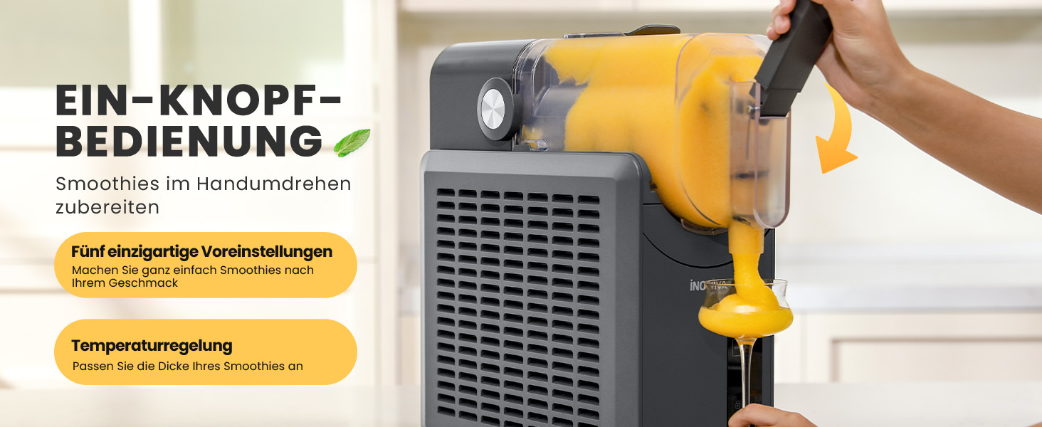 Машина для смузі та коктейлів 2л з самоочищенням, без льоду, 5 програм, для дому (2025)