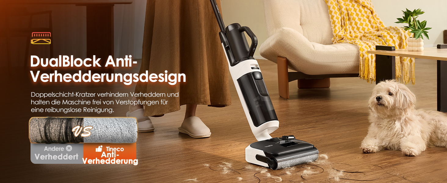 Tineco FLOOR ONE Switch S6 Stretch Breeze: 2-в-1 пилосос для сухого та вологого прибирання з функцією самоочищення та тривалістю роботи 60 хв
