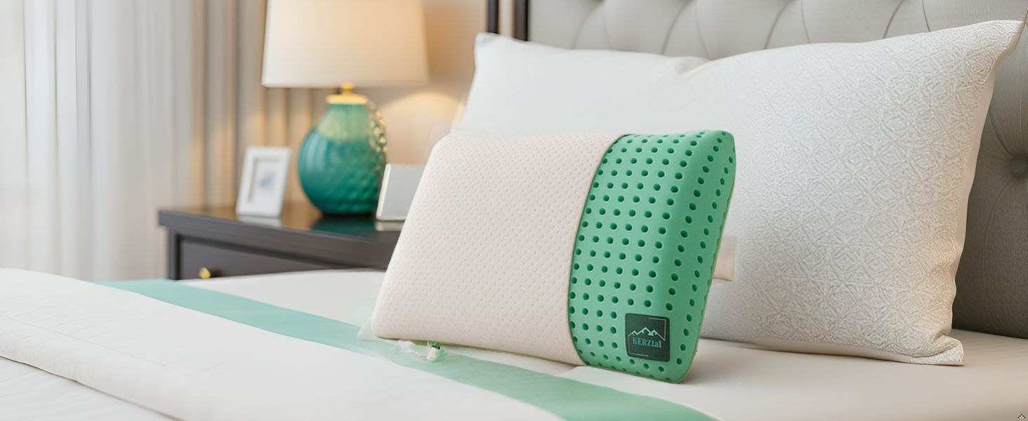 Ортопедична подушка для шиї 40x80 см з піни Memory Foam. Ергономічна подушка від болю в шиї, висота 12 см