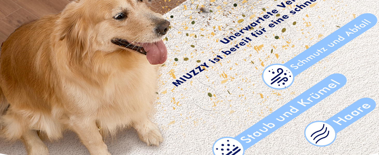 MIUZZY Бездротовий пилосос 6-в-1: потужний, легкий, з тривалістю роботи 50 хв, чорний