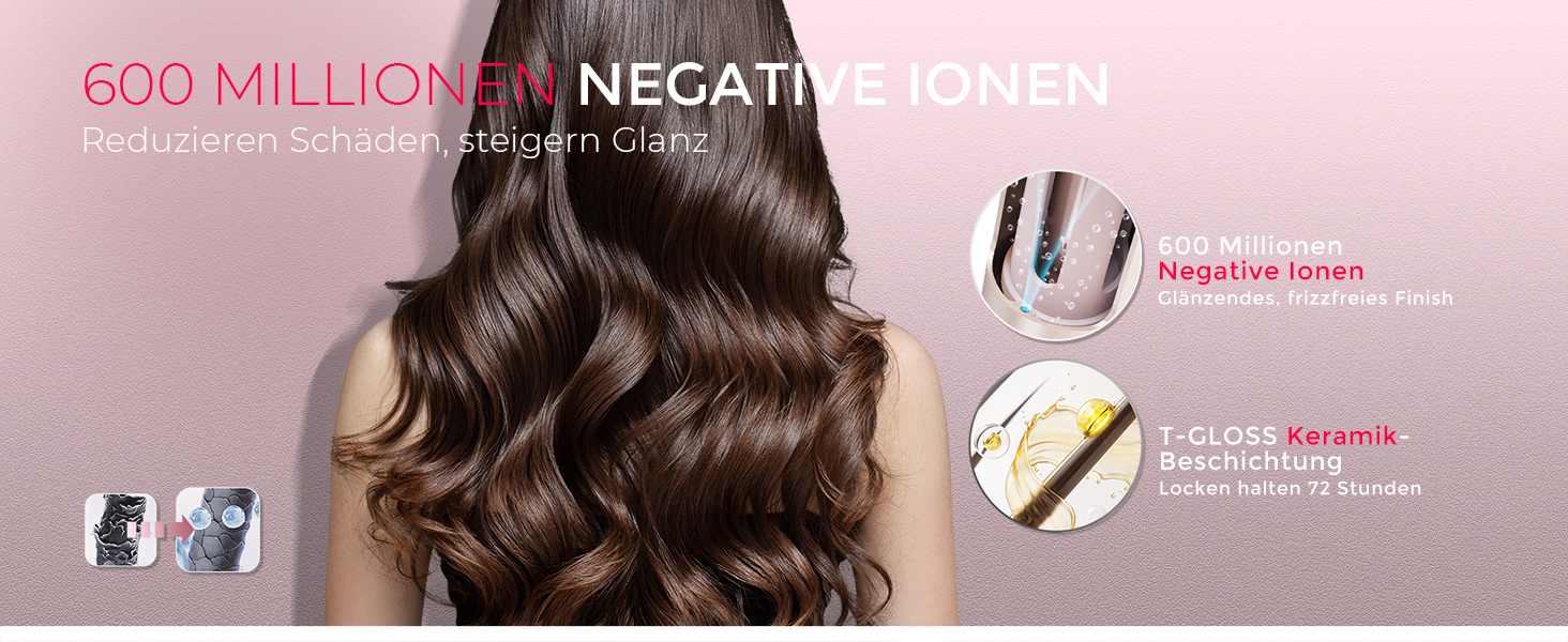 Автоматичний локон TYMO Curlpro Plus: 32 мм, золото-рожевий, для довгих волосся