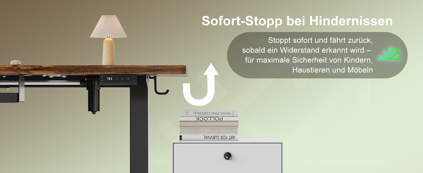 Регульований стіл Devoko 200x80 см з USB-C, електричний, мобільний, з органайзером для кабелів, білий/вінтажний коричневий