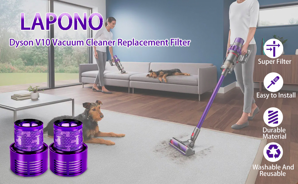 Фільтр Dyson V10 SV12, що миється, 2 шт. и Запасні частини для Cyclone Animal Absolute Vacuum Cleaner