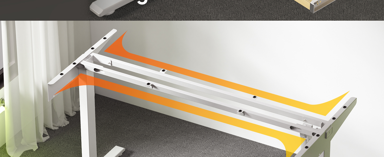 Регульований стіл WALKINGDESK для дому та офісу: електричний, з ящиками та підставкою для клавіатури (160x60 см, білий дуб)
