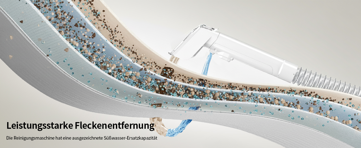 COCEAN Потужний пилосос для миття килимів та м'яких меблів, 18Kpa, для дому та автомобіля, білий