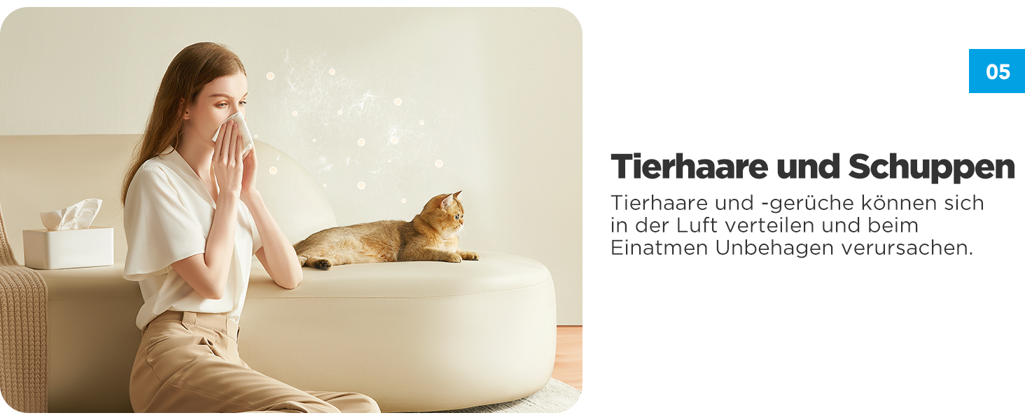 Повітряочисник GoveeLife Mini для спальні з HEPA-фільтром, керування через додаток Alexa, проти шерсті тварин, запахів, пилку, диму. Портативний очисник повітря з 3 швидкостями, 2 режимами, таймером та аромадифузором