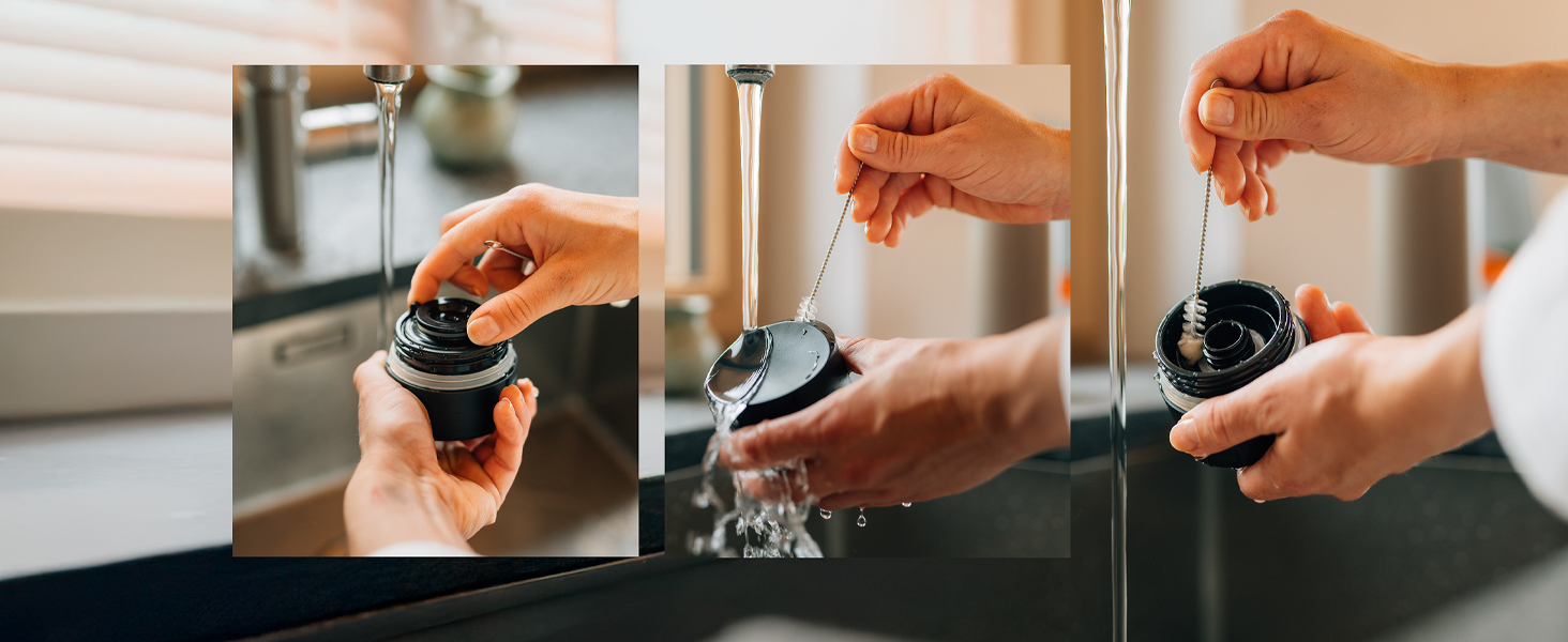 Термокружка Campo Libre® Anto I 450 мл Misty Pink: двостінна, з герметичним клапаном, для кави з собою