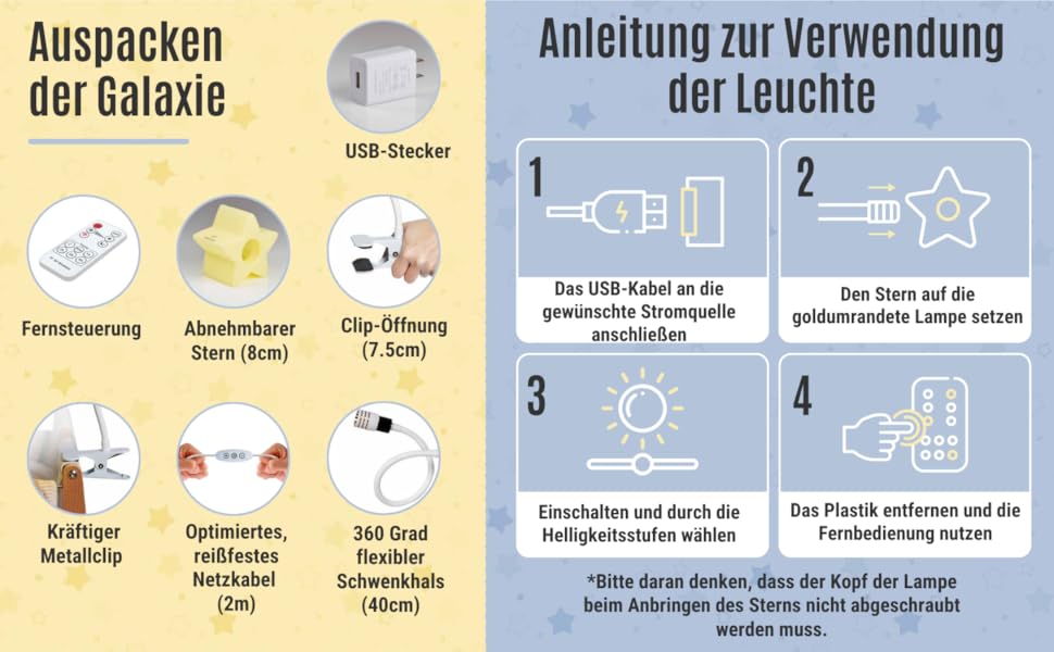 Нічник дитячий LED Stern: Лампа для спальні, дитячої кімнати, для годування та пеленання. Регульована яскравість, декор для кімнати, подарунок