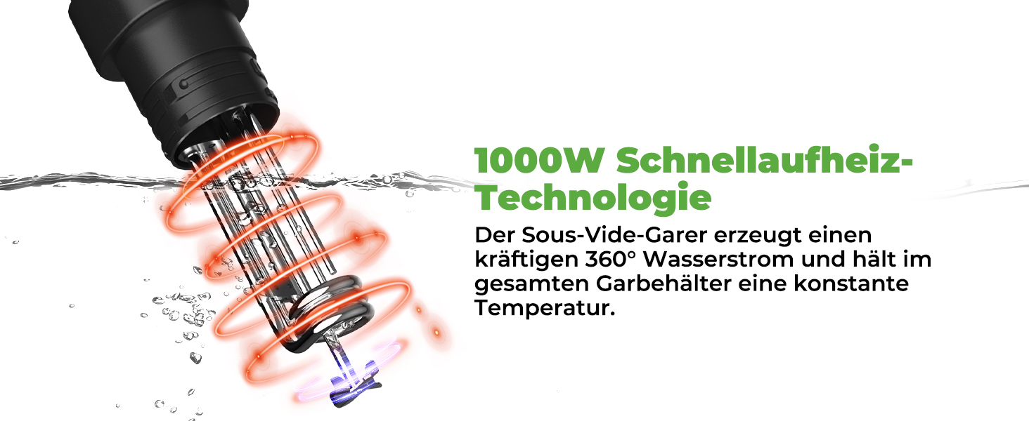 Sous Vide приготування: Циркуляційний термостат з LCD дисплеєм, таймером, 1000W, для посуду до 20L, 25-92,5°C, Slow Cooker, преміум-якість