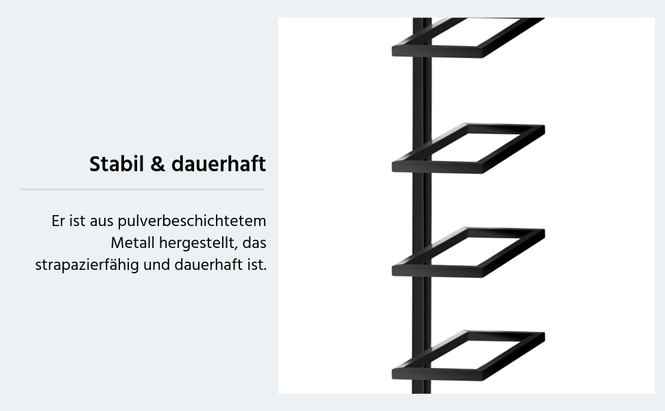 Стильна металева полиця для вин Yaheetech на 10 пляшок, чорна