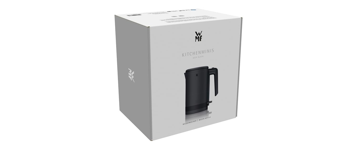 Електричний чайник-термос WMF Küchenminis 0.8л, нержавіюча сталь, чорний Deep Black