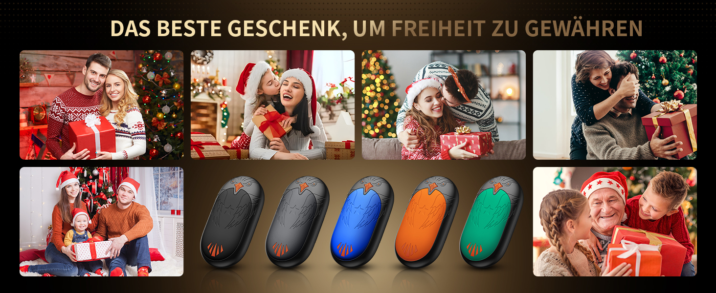 Електричні грілки для рук 2 шт. з USB-зарядкою, 3 режими нагріву, 24 години тепла, багаторазові, для зими, блакитні