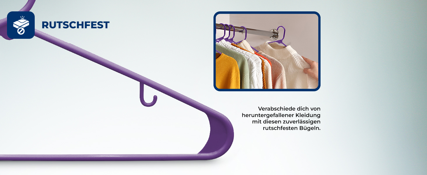 Плечики для одягу SereneLife, 30 шт., чорні, з антиковзаючим покриттям, ультратонкі, міцні, 42 см, 0.6 см товщина