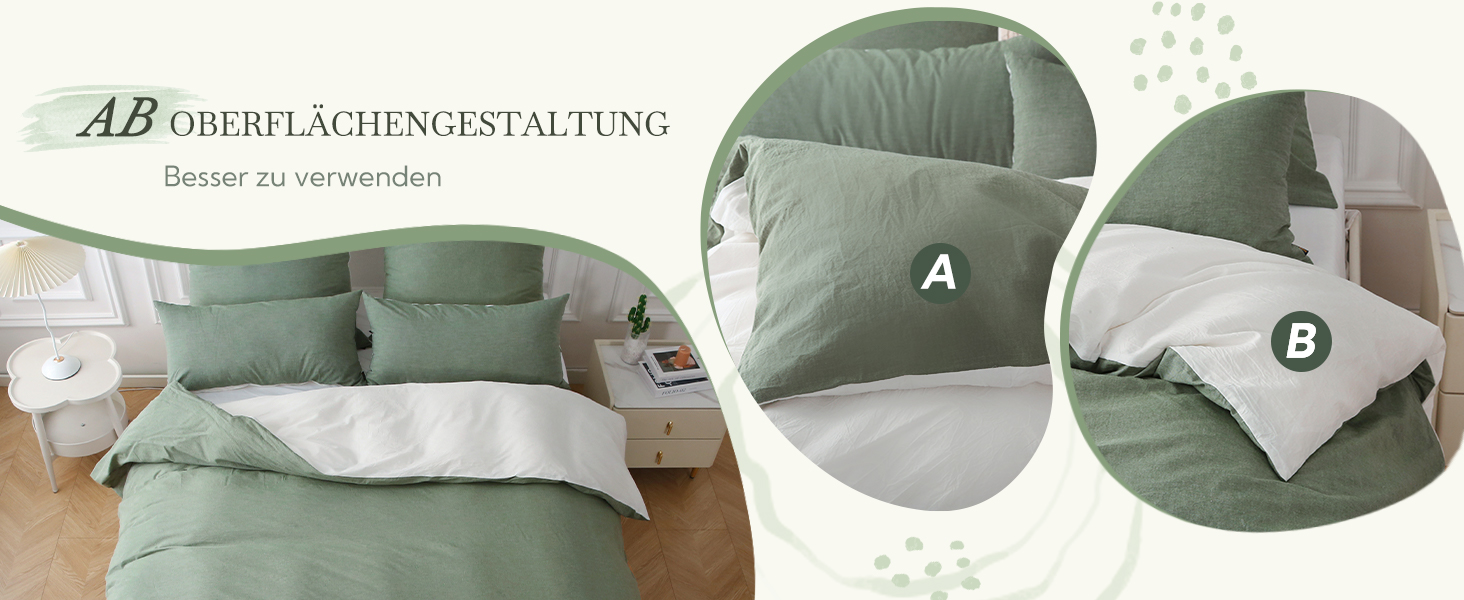 Набір постільної білизни SOULFUL 155x220, бавовна, салатовий, 2 шт. (1x155x220, 1x80x80)