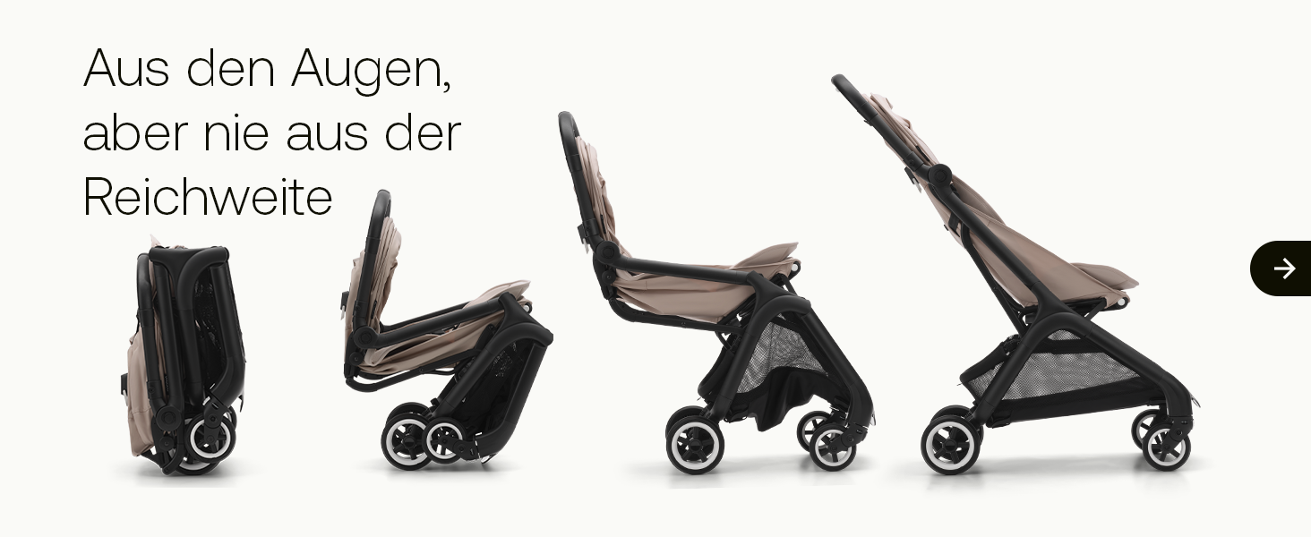 Bugaboo Butterfly: ультракомпактна коляска для подорожей, легка та зручна, складається однією рукою, для дітей від 6 місяців, з великим багажником (Desert Taupe)