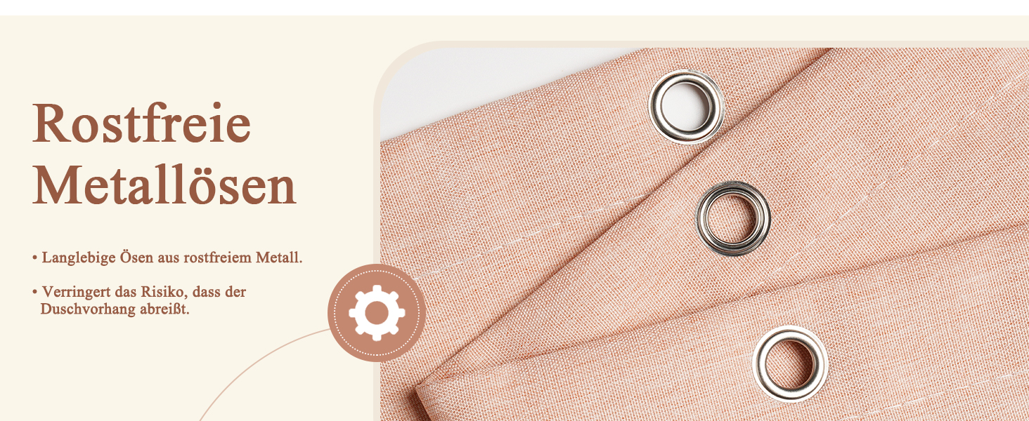 Шторка для душу EurCross з льону, текстурована, 180x220 см, текстиль, водонепроникна, з 12 колечками, рожева, для готелю, антигрибкова, миється