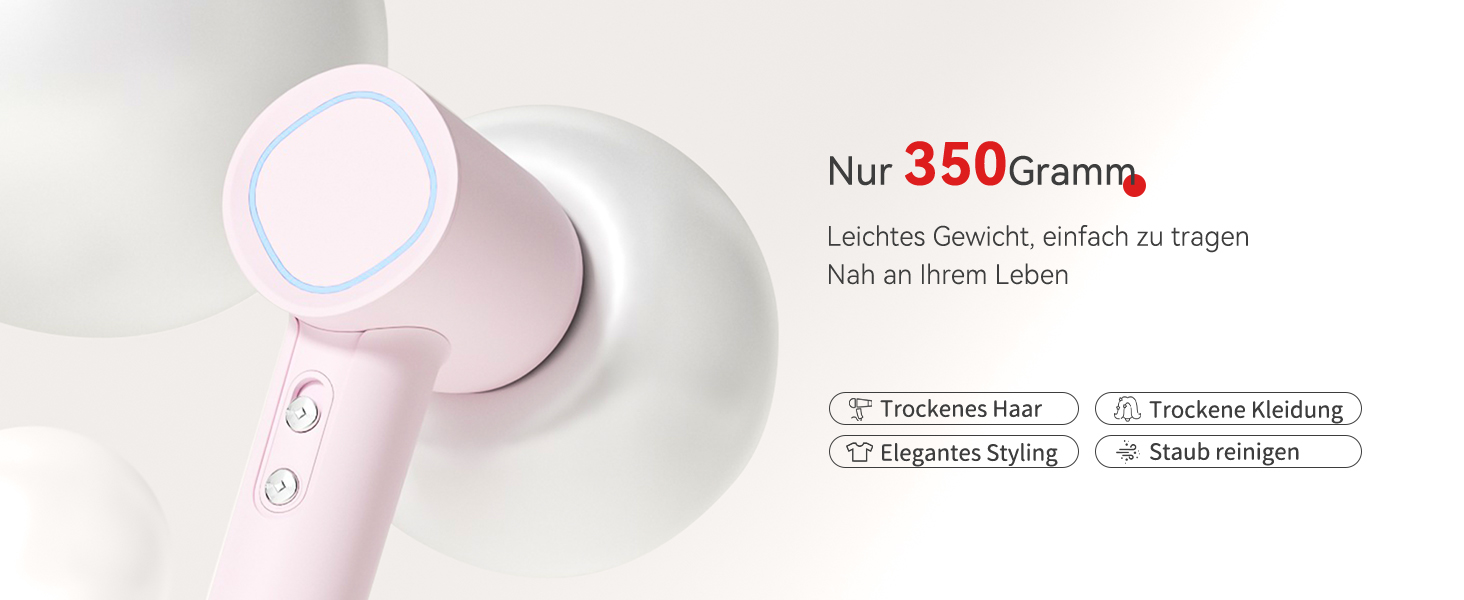 Професійний іонний фен для волосся з дифузором, безщітковий мотор 160 000 об/хв, швидке сушіння, сірий колір