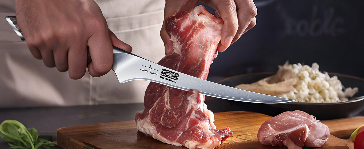 Набір кухонних ножів HOSHANHO: 5 штук, професійні, з нержавіючої сталі, для шеф-кухаря, ергономічні, у подарунковій коробці