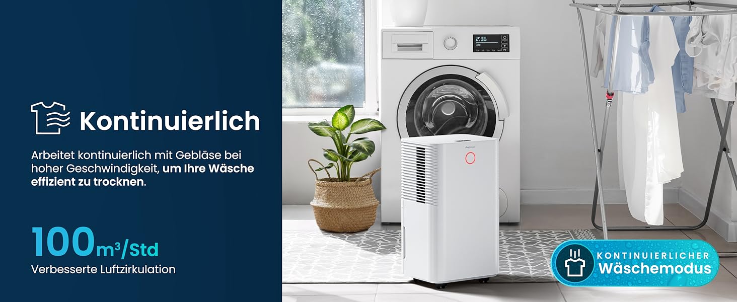Про Breeze OmniDry - електросушарка для повітря з Wi-Fi, 12л/24г, з функцією сушіння білизни, датчиком вологості, таймером, проти цвілі, для приміщень до 25м²