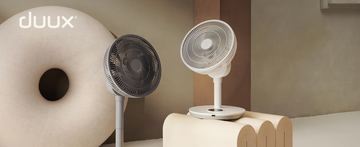 Duux Whisper Flex 2 Smart Вентилятор - Тихий (13 дБ), Нічний режим, Таймер, Регульована висота (54-92 см), Енергоефективний, Керування через App та Пульт - Чорний