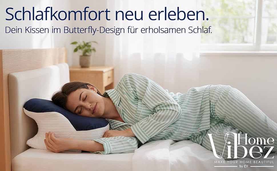 Подушка для шиї Home Vibez® з піною з пам'яті ефекту, знімає біль у шиї та плечах, ергономічний дизайн, ортопедична підтримка шиї з охолоджуючим чохлом для будь-яких положень сну, з сумкою для подорожей