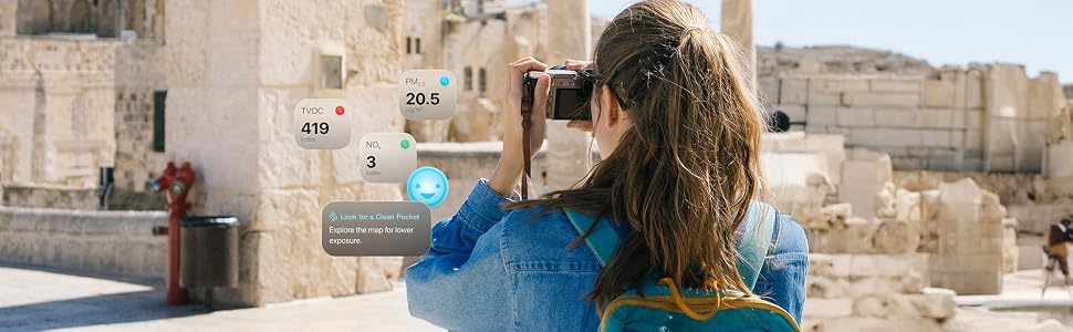 Професійний портативний монітор якості повітря Atmotube PRO 2: тестер PM, CO2, VOC, NOx, температури, вологості та тиску (акумуляторний)