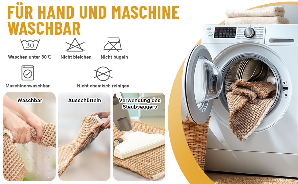 Набір килимків для ванної кімнати, антиковзаючі, бохо-стиль, 2 шт. (51x120 см + 41x61 см), коричнево-білі