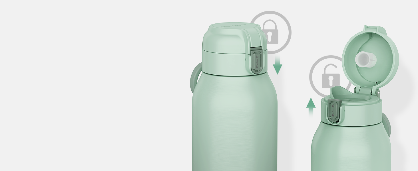 Momcozy MW05 портативний підігрівач для пляшечок, 500 мл, акумулятор 24 години, 2 режими нагріву для дитячого харчування та води, швидкий нагрів за 3 хв, зелений