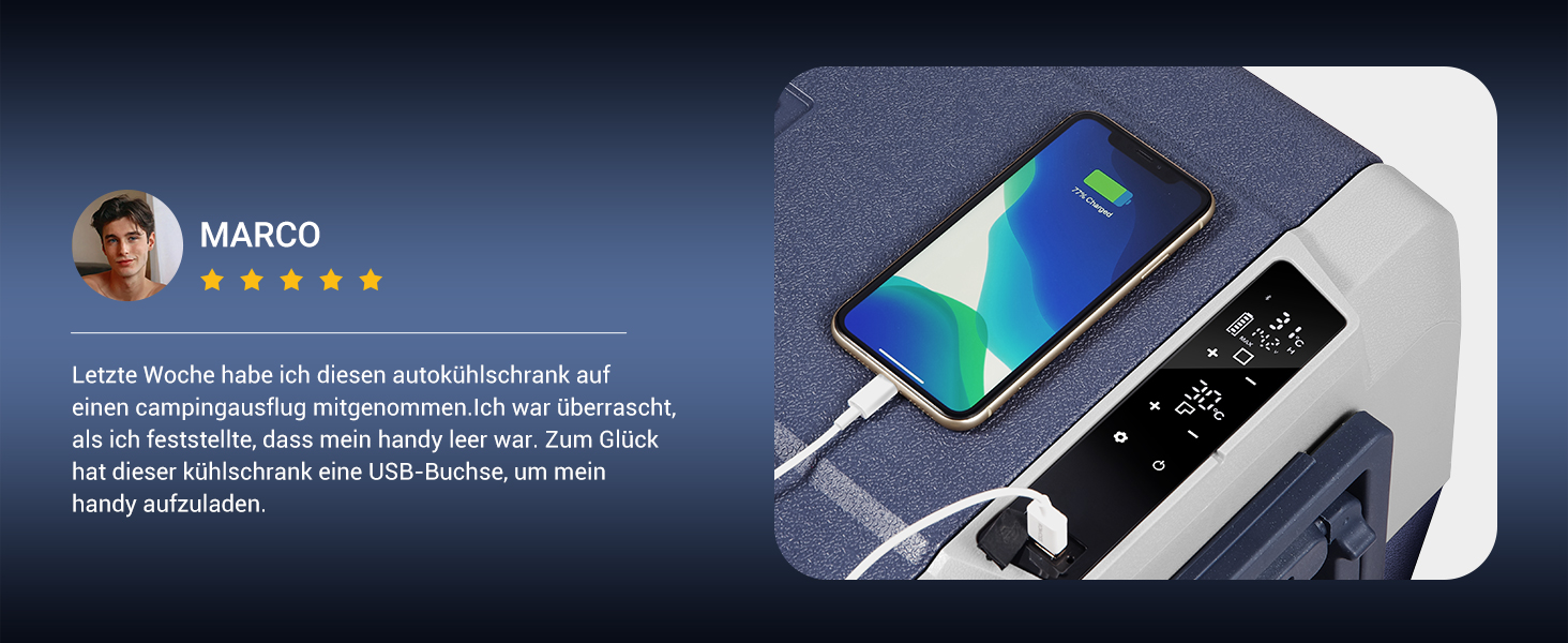 Автомобільний компресорний холодильник AAOBOSI 50л з Wi-Fi, 12/24V та 220V, -20°C для авто, кемпінгу, подорожей, двозонний, з регулюванням температури