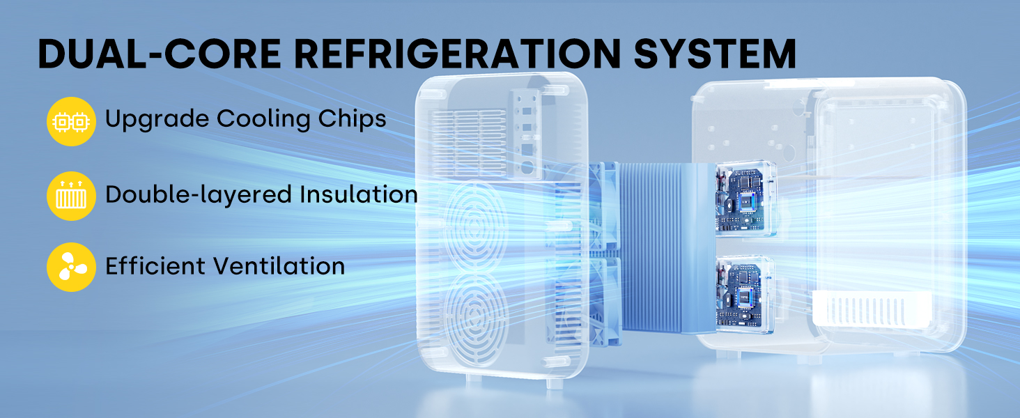 Mini холодильник Enventor 10L: компактний, тихий, з функцією охолодження та нагріву (12V/220V) для авто, спальні, офісу, косметики (чорний)