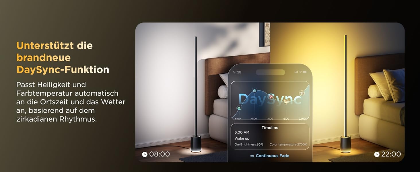 Розумна торшерна лампа Govee Stehlampe 3 з технологією LuminBlend+, RGBWWIC, яскравість 2100лм
