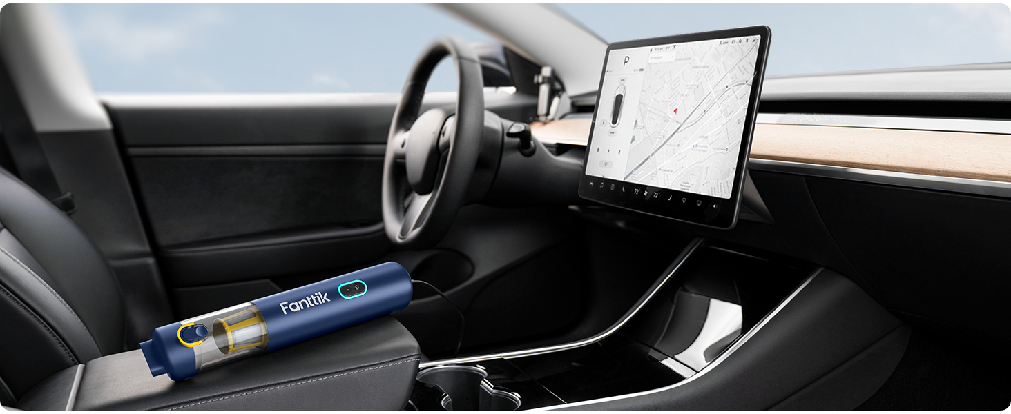 Аккумуляторний автомобільний пилосос Fanttik Slim V8 APEX, портативний ручний міні-пилосос 4-в-1 RobustClean™, 19000 Па/45 AW, 2 режими всмоктування, для авто, офісу та клавіатур (Синій)