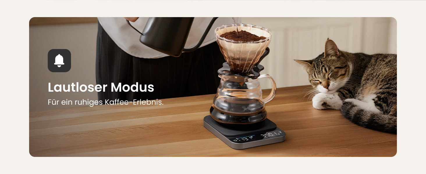 Електрична вага для кави RENPHO з таймером, перезаряджувана, точність 0,1г/3кг, автоматичний таймер, портативна вага для приготування кави Pour-Over та Filter, чорний, 192*167 мм