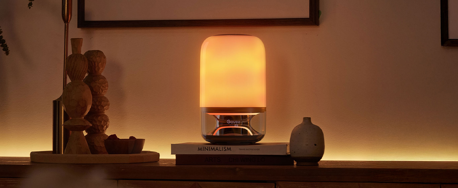 Govee LED лампа з колонкою JBL, Matter-сумісна, акумуляторна, 16 музичних режимів та 100+ сцен
