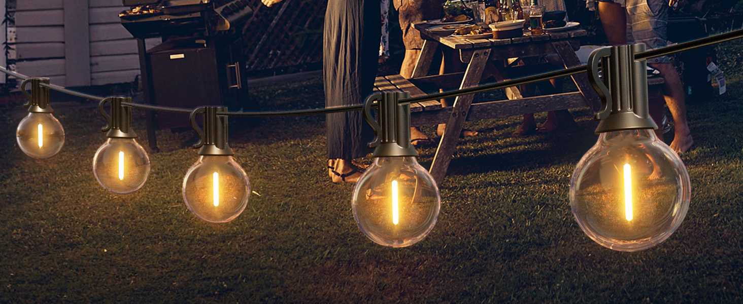 LED гірлянда вулична 45.7м 150 LED, 24V для саду, тераси, вечірок, декору