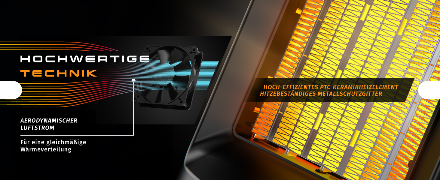 Керамічний обігрівач Brandson з Wi-Fi, тихий, енергозберігаючий, з пультом керування, функцією осциляції, ECO-режимом, дитячим замком та таймером – для ванної, вітальні, офісу, дитячої кімнати