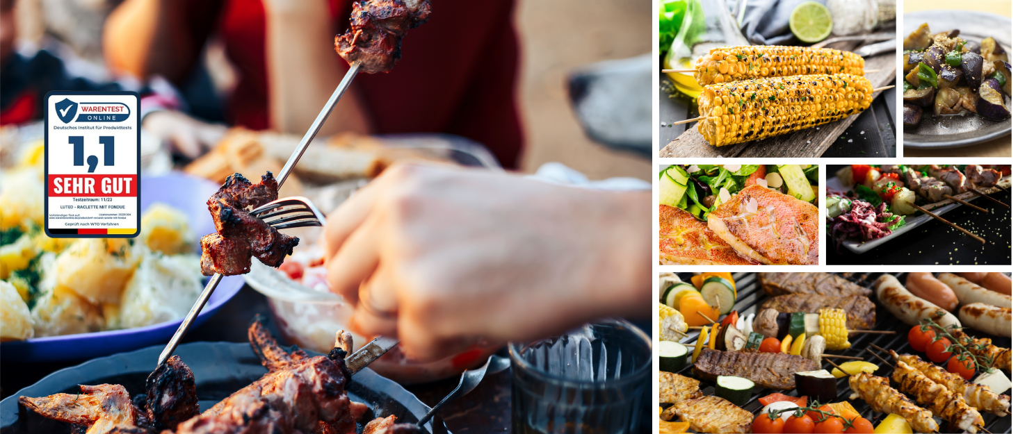 Електричний гриль-рашетте Raclette Fondue Kombi на 12 осіб: гриль, рашетте та крепельниця. 1650 Вт